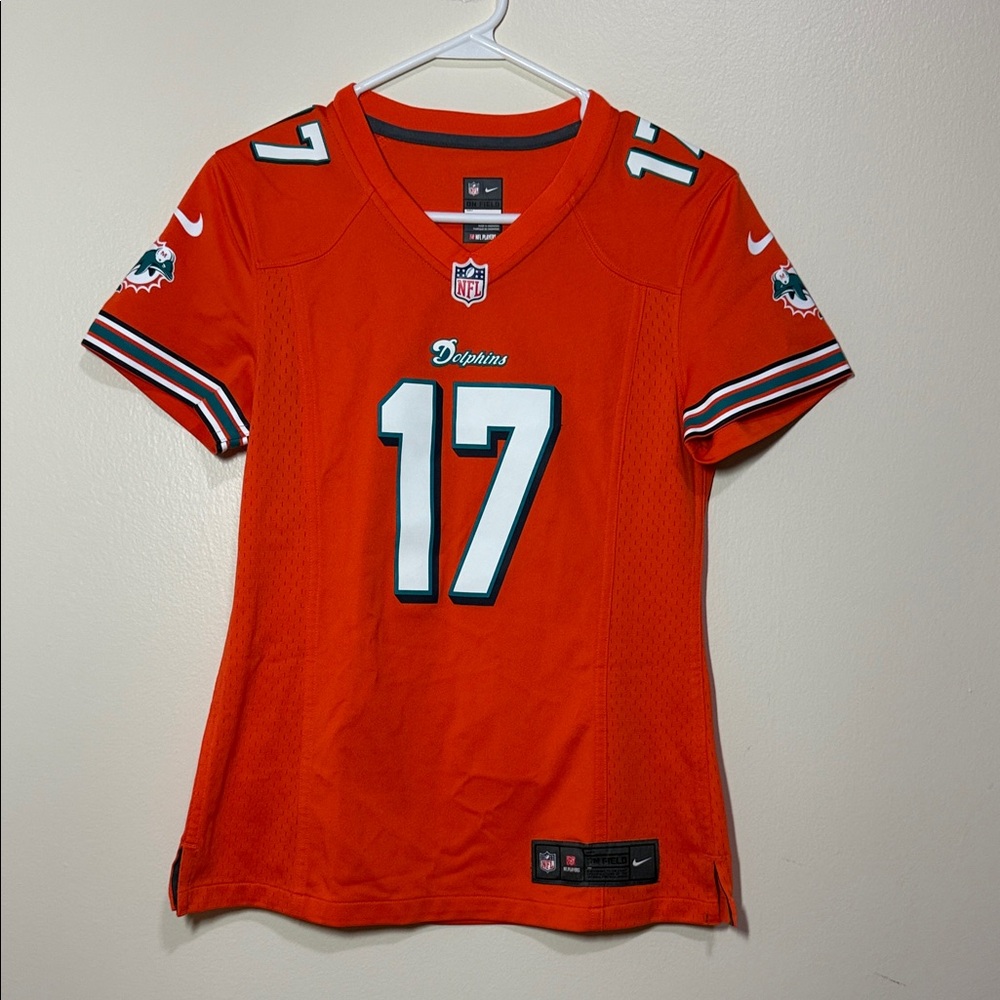 Nike Women's Dolphin’s #17 Tannehill Orange Sports Jersey